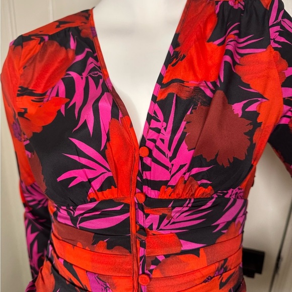 Floral Red and Pink Women's Top - Picture 5 of 16